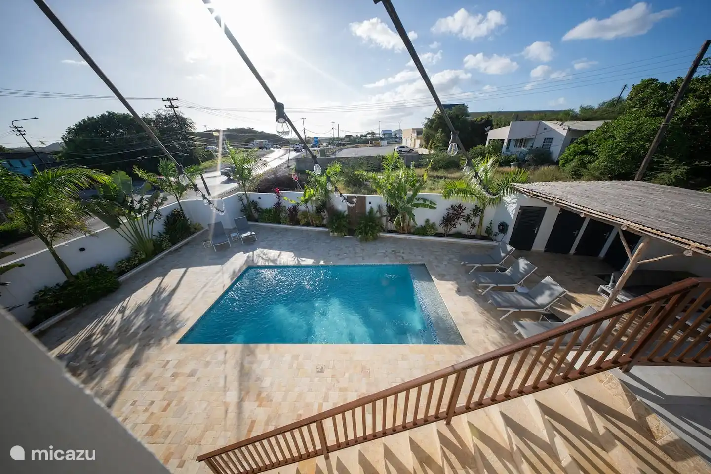 zwembad vanaf het dakterras