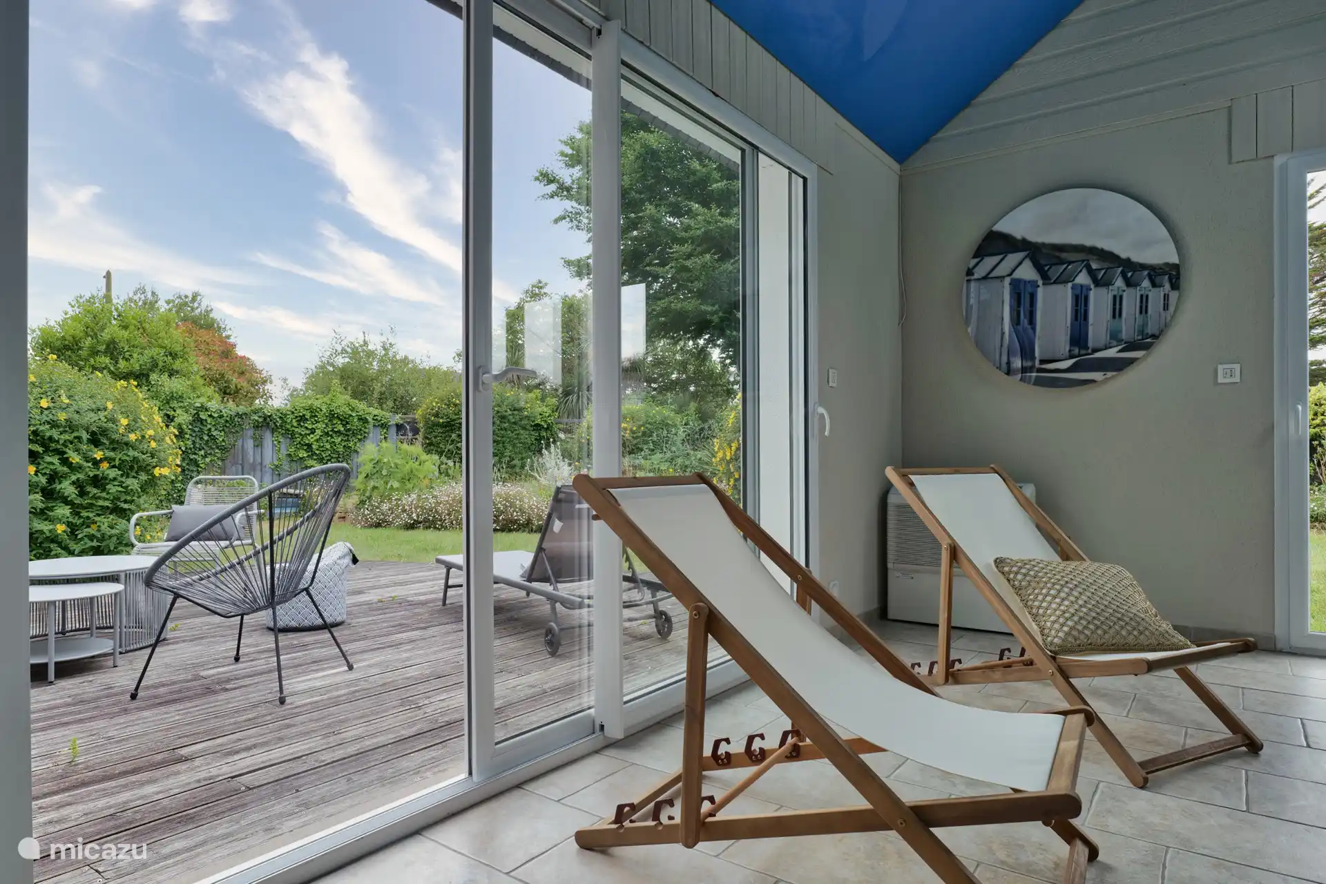 De la piscina directamente a la terraza