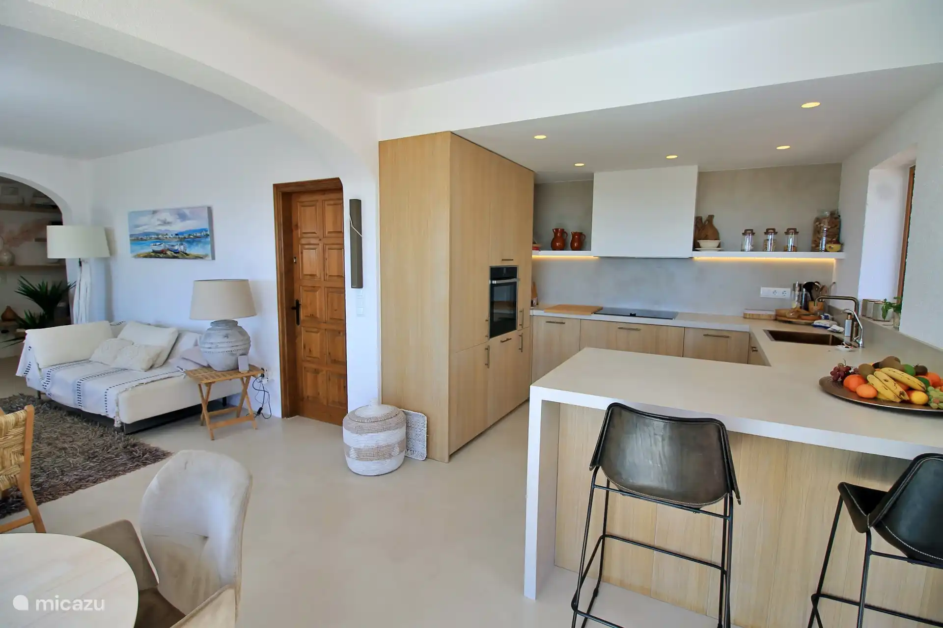 Living room and kitchen