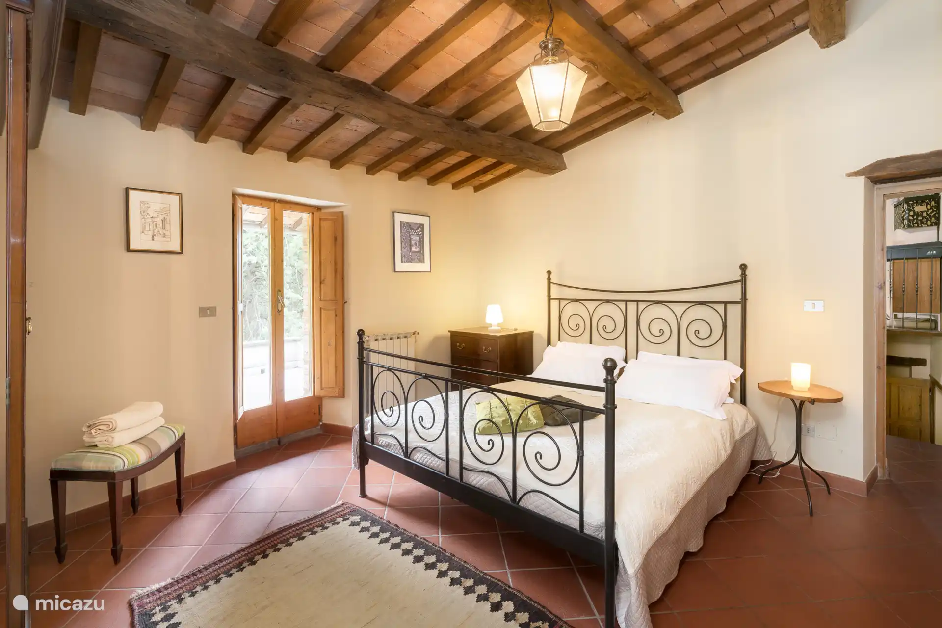 The second-floor room with an en-suite bathroom.
