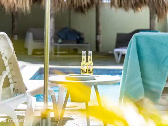 Mar de Luz en Curazao, Banda Arriba (este), Mambo Beach - villa Jardín y piscina