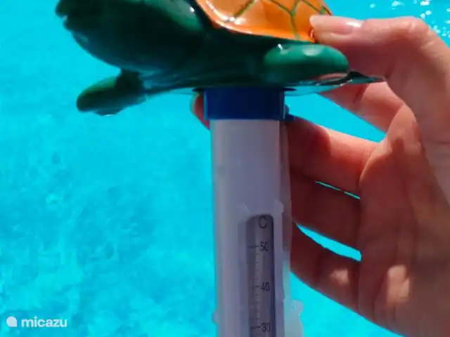 Location de Vacances Espagne, Costa Blanca, Hondón de las Nieves, maison de vacances - La Joya de Hondon Jauge de température pour la piscine, afin que vous sachiez toujours à quel point l’eau est chaude dans laquelle vous allez nager.