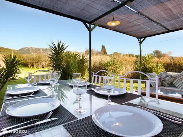 Location de Vacances Espagne, Andalousie, Cortés de la Frontera, studio -  Finca La Rana Verde - Studio Paqui Dînez à la pergola