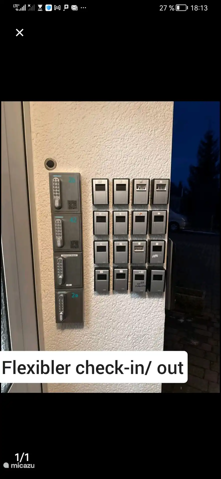 Durch den Kaysafe ist der check-in flexibel 