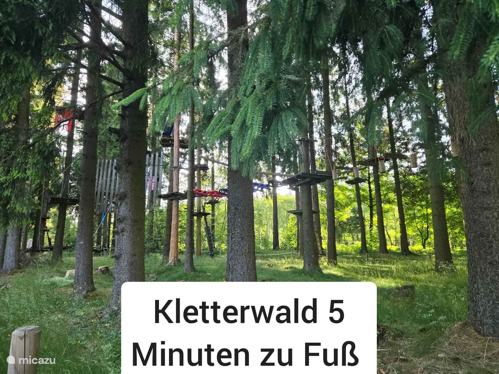 Kletterwald, 5 Minuten zu Fuß 