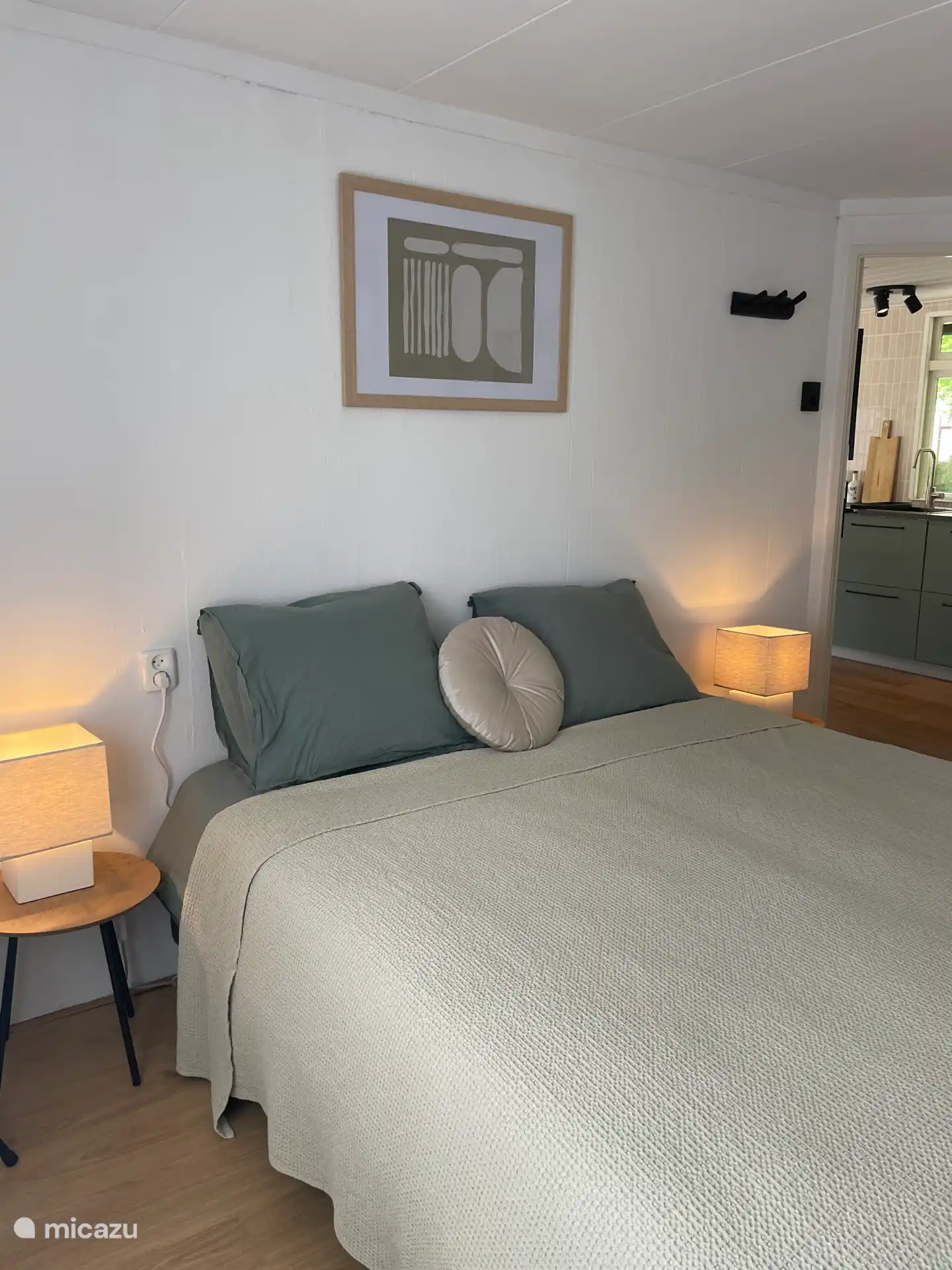 Betten bei der Ankunft gemacht. 