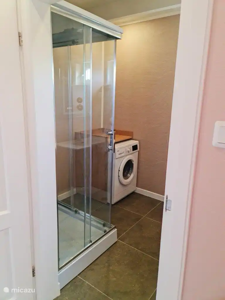 Salle de bain douche et laveuse/sécheuse