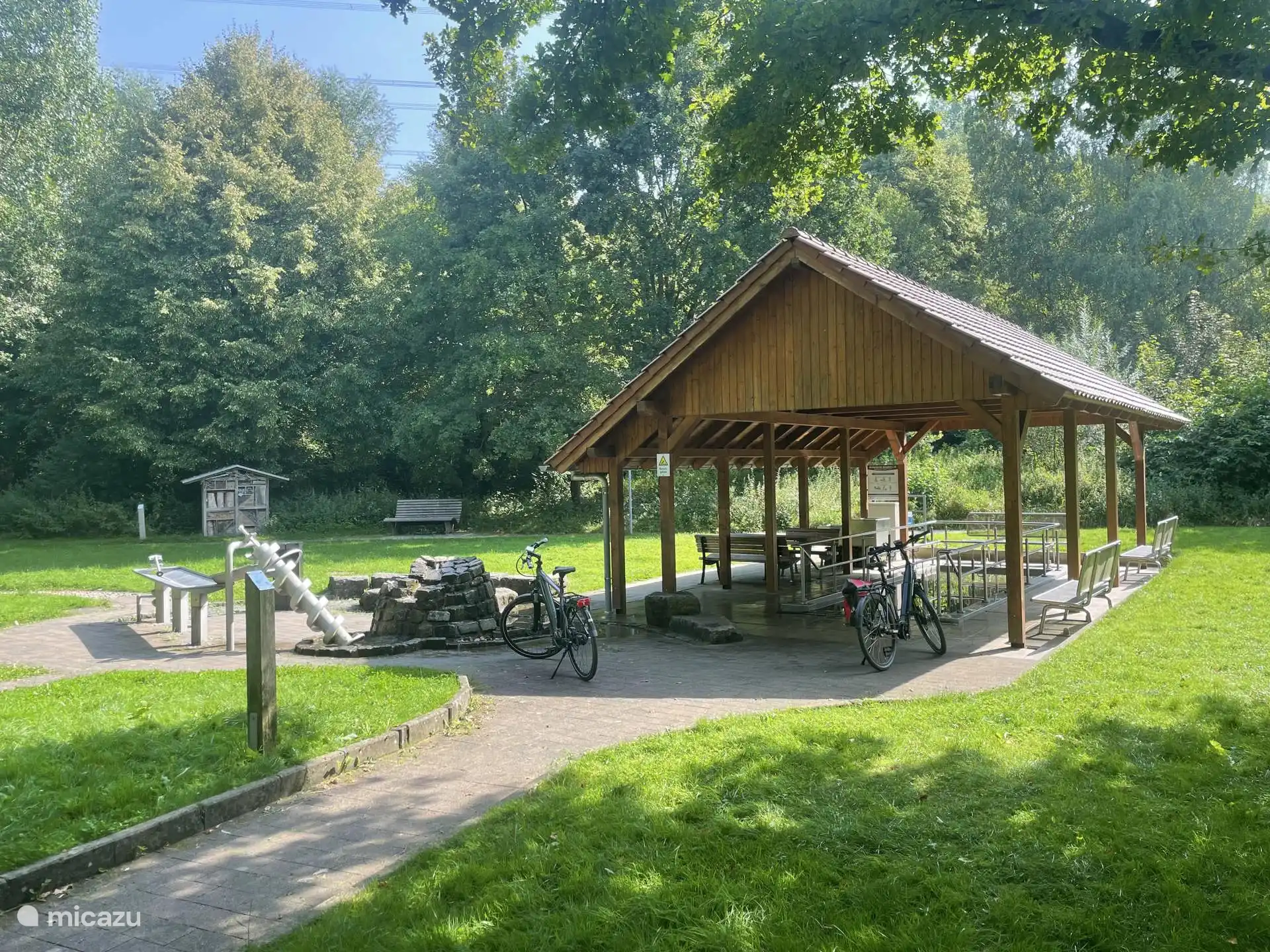 Zur Abkühlung entlang der Radroute