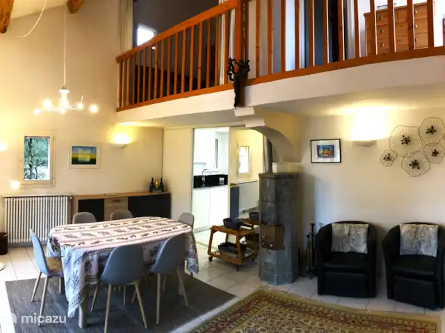 Location de Vacances France, Vaucluse, Bédoin, villa - Villa Sol Salon avec galerie