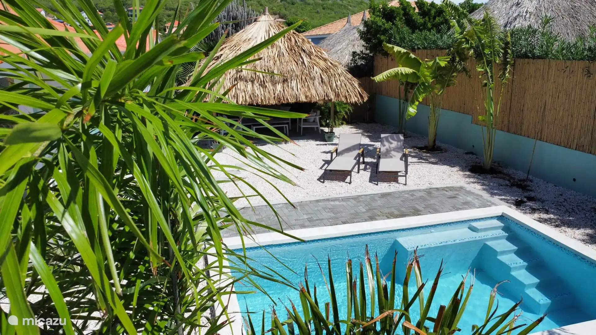 Garten von oben gesehen.