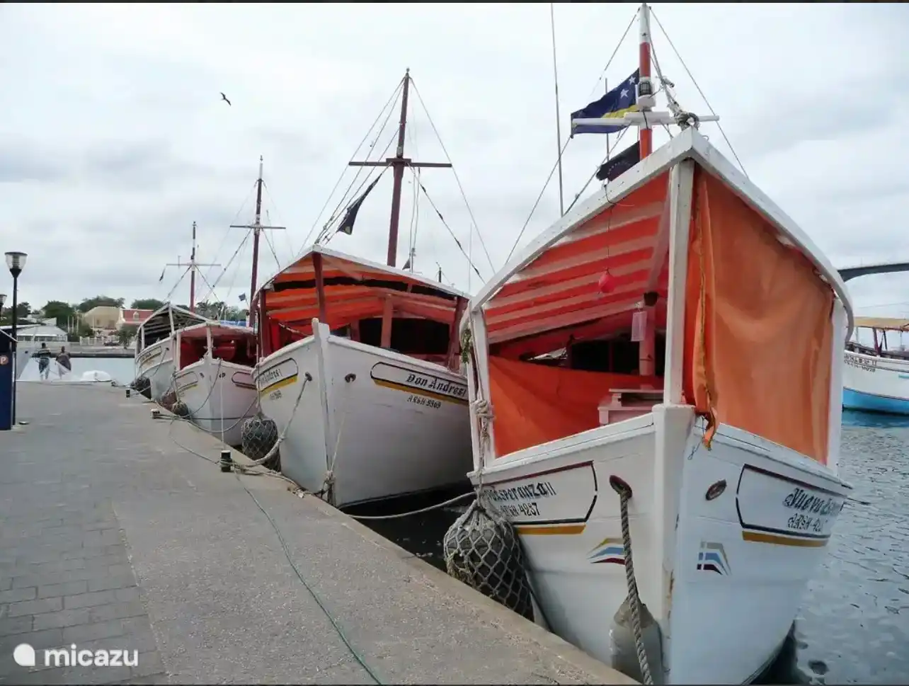 Bateaux de pêche vénézuéliens sur le quai de Willemstad