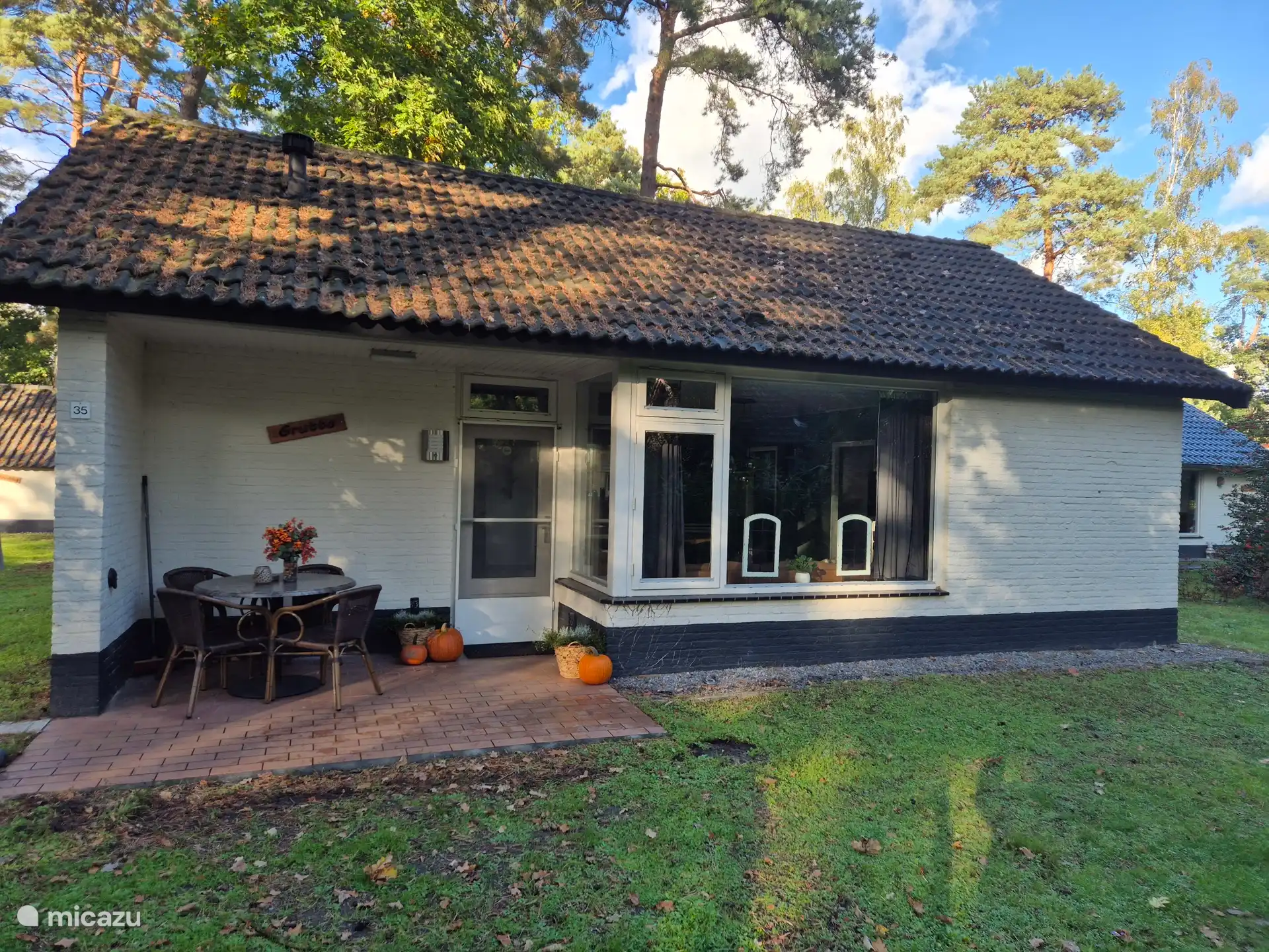 Fietsen, Nederland, Limburg, Stramproy, bungalow Vosseven 35, Grutto