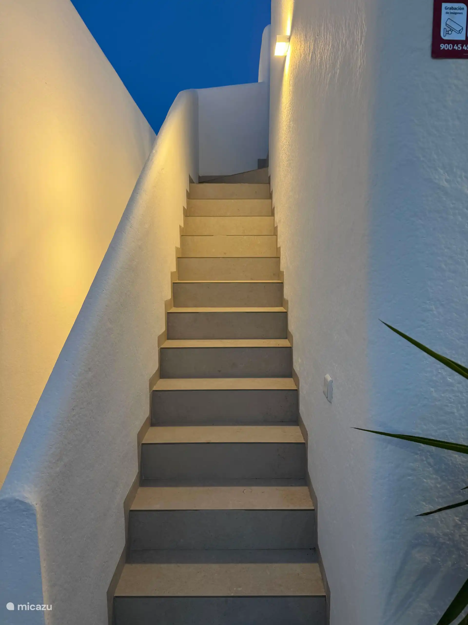 Escaliers vers la terrasse sur le toit