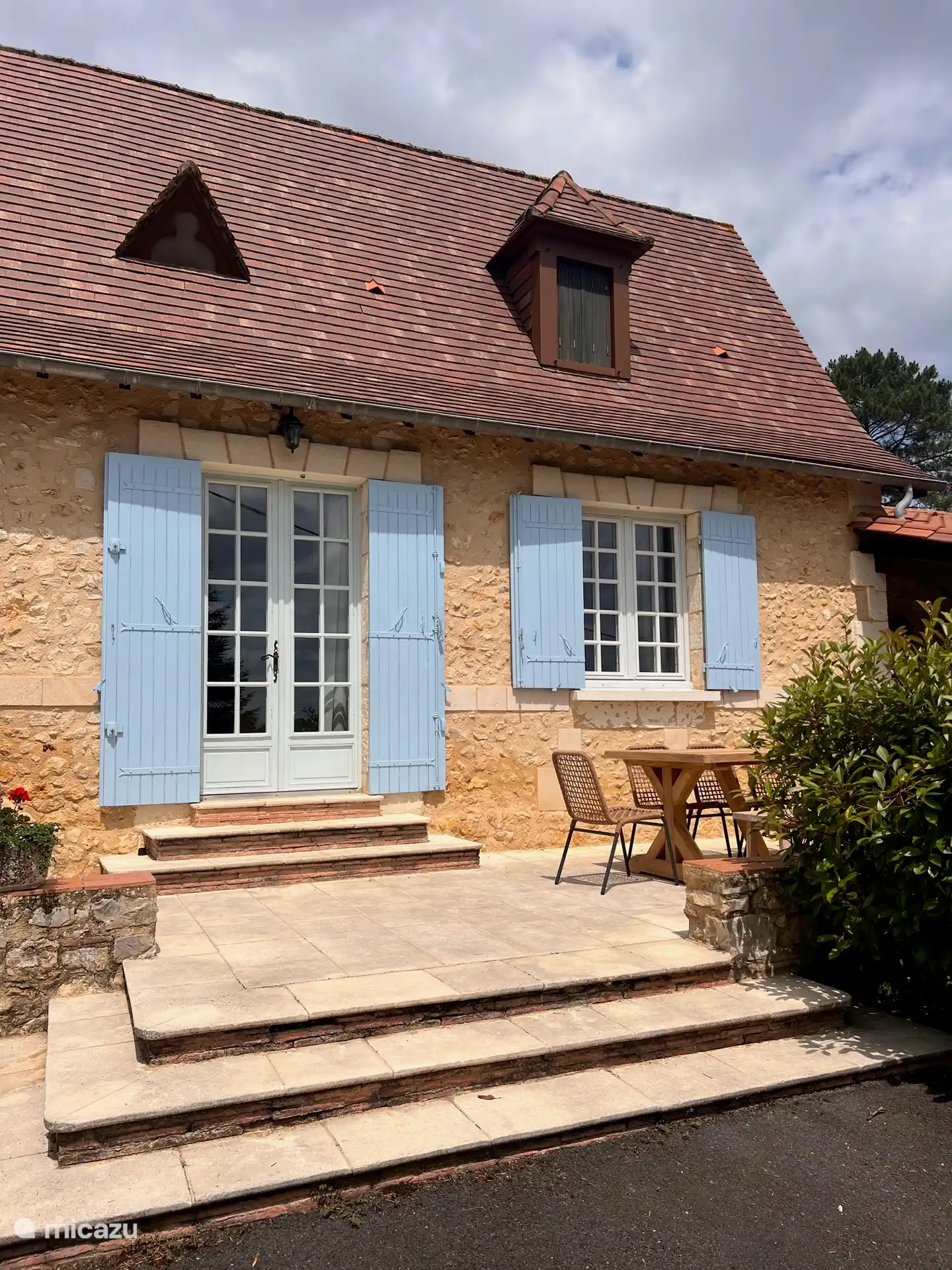 Ferienhaus vor dem Haus