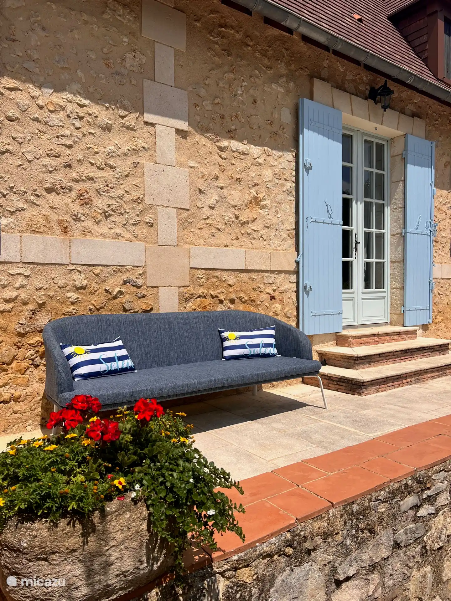 Ferienhaus vor dem Haus