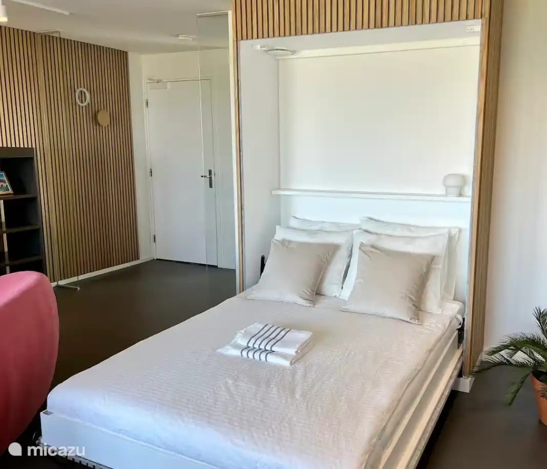 Folding bed in living room