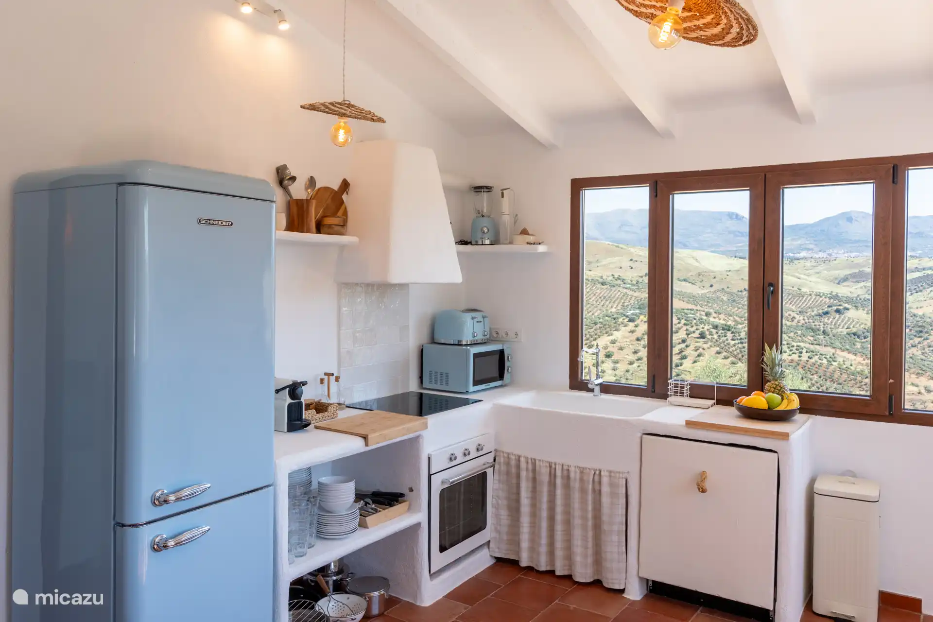 Warme en rustieke sfeer in deze authentieke Andalusische keuken.