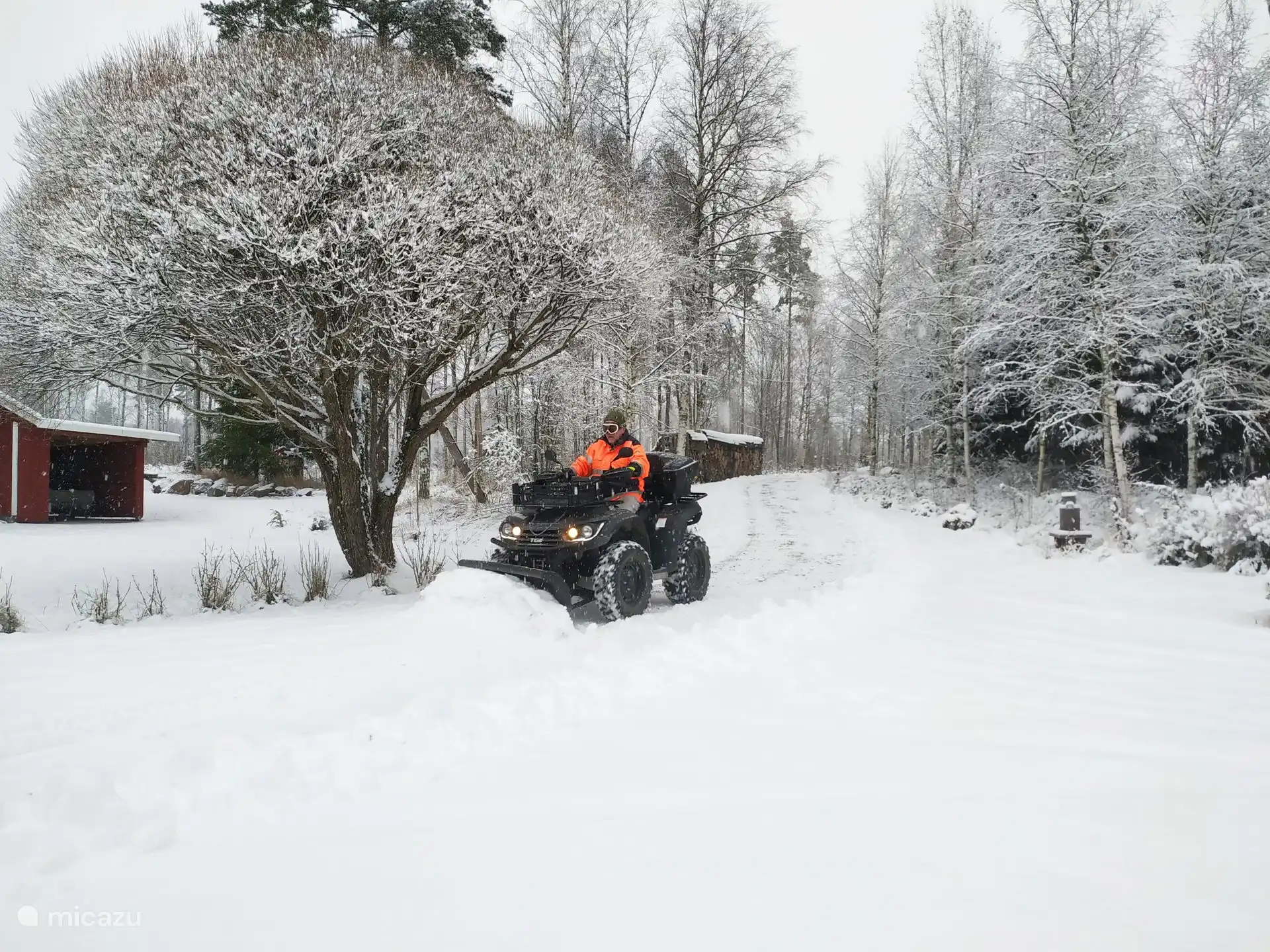 The path is kept free of snow by us