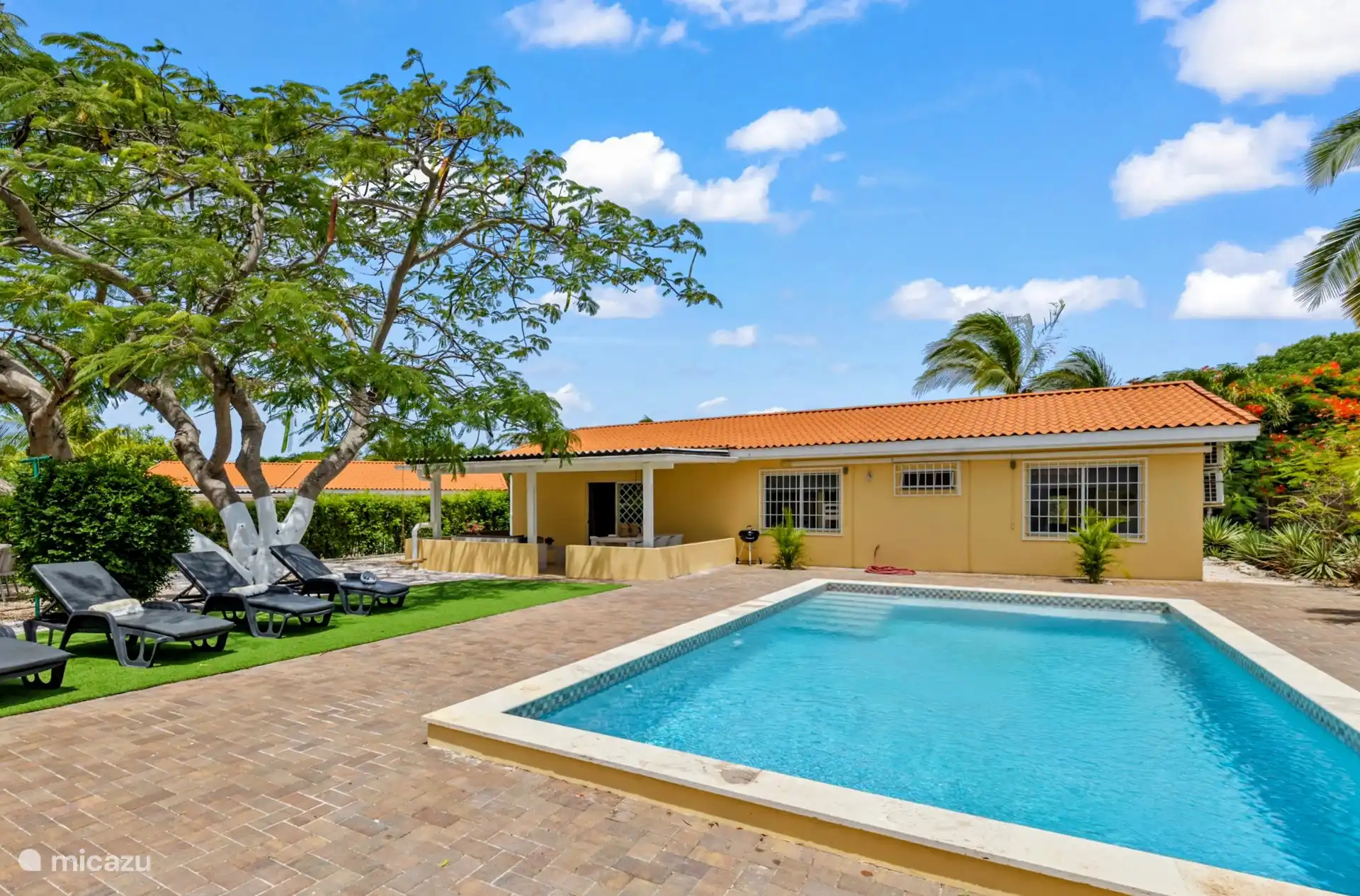 Spacious garden, large swimming pool of 4x8 meters