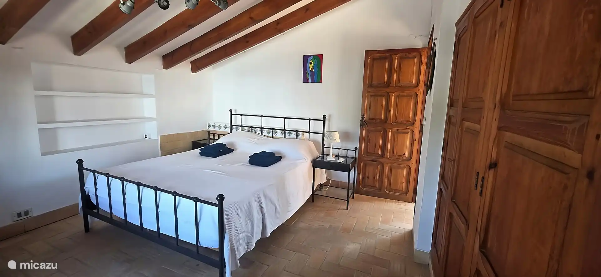 Bedroom (no. 2) accessible from the patio