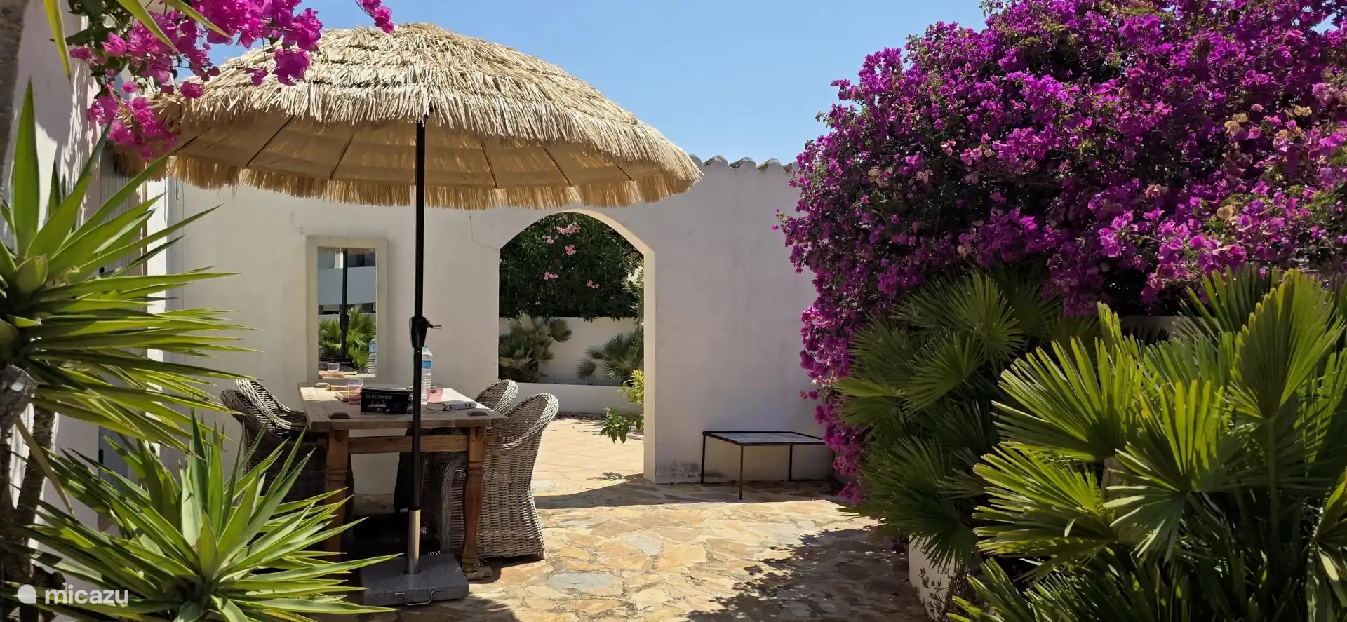 Dining table behind the house