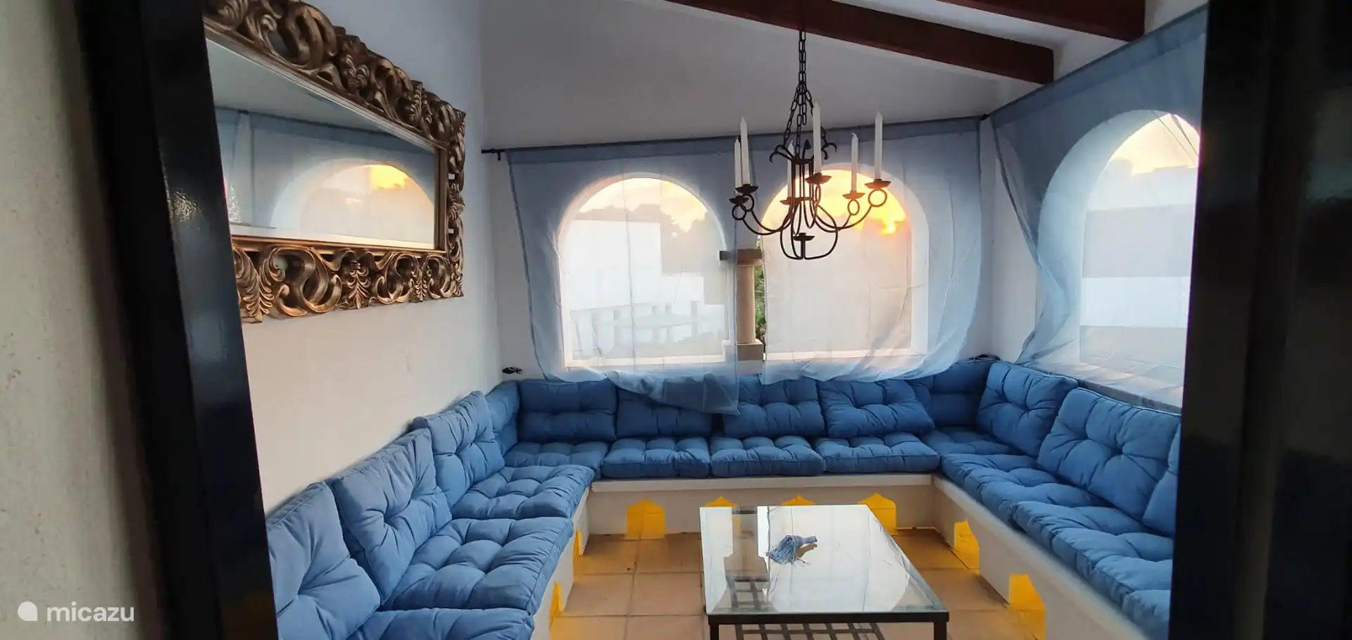 Logia which is adjacent to the living room. from here you can see Cap d&#39;Antoni in the distance