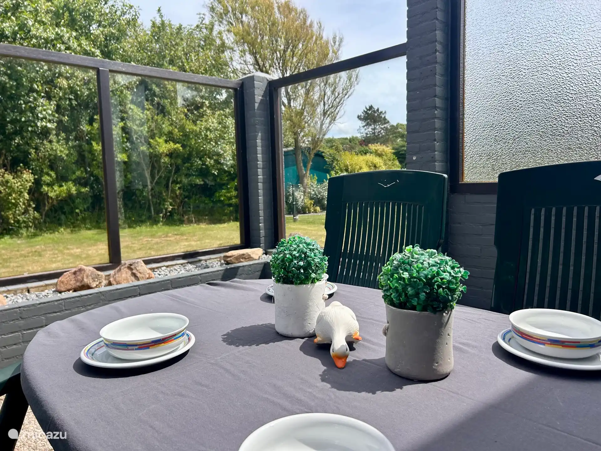 Windschermen aanwezig