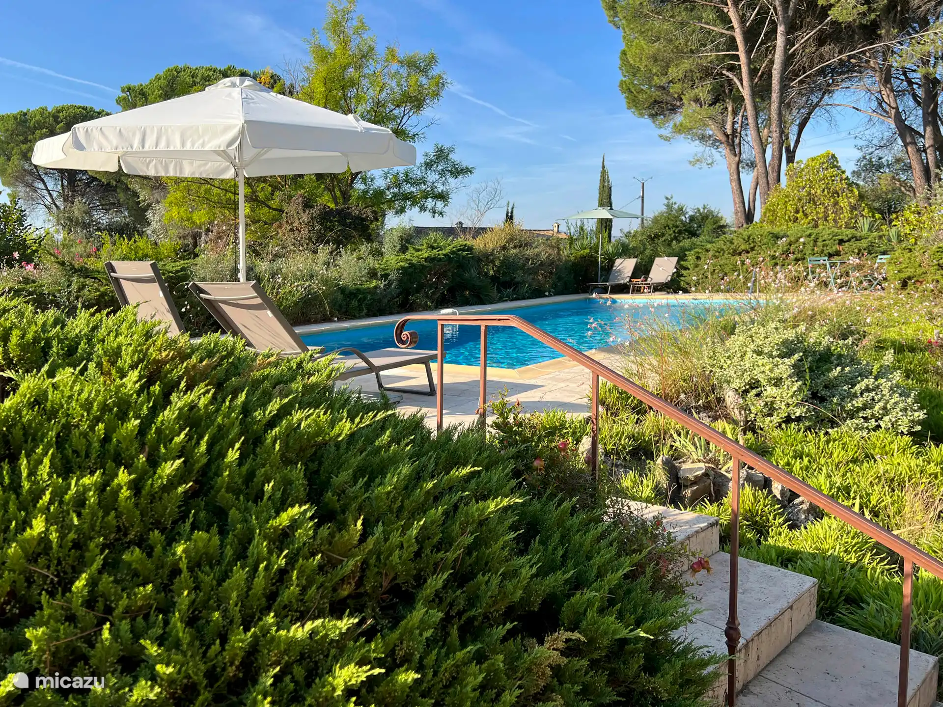 Around swimming pool