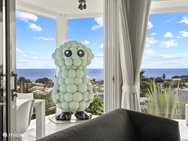 Artistieke Villa Scoop met zeezicht huren in Curaçao, Banda Ariba (oost), Bapor Kibra - villa Smaakvolle kunst