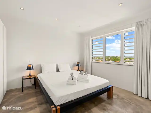 Artistieke Villa Scoop met zeezicht huren in Curaçao, Banda Ariba (oost), Bapor Kibra - villa Slaapkamer 3 met AC