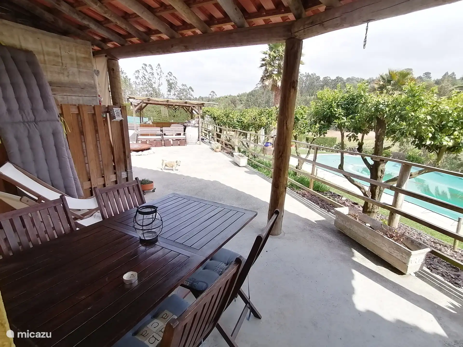 Uitzicht van op het terras