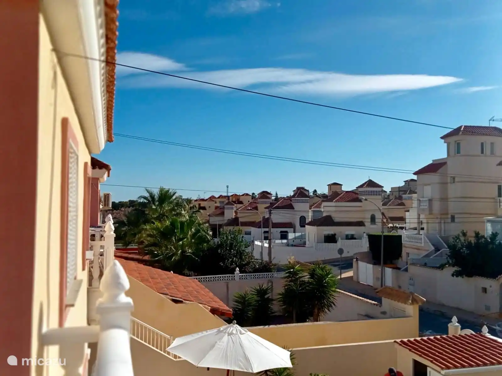 Uitzicht vanaf het balkon