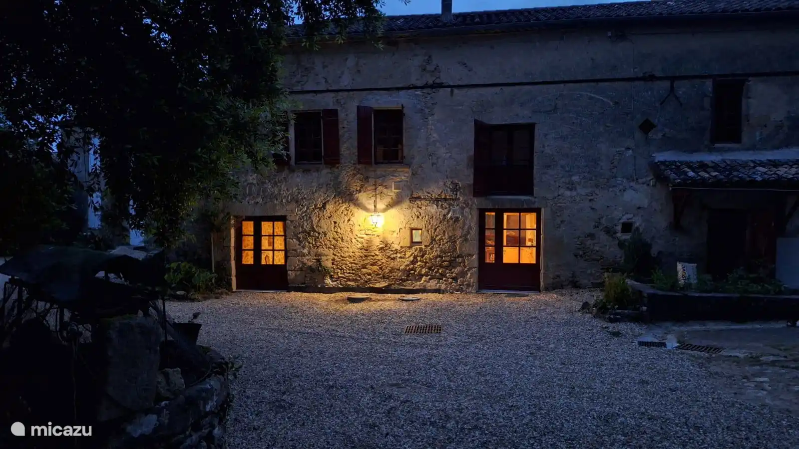 In the evening it is illuminated