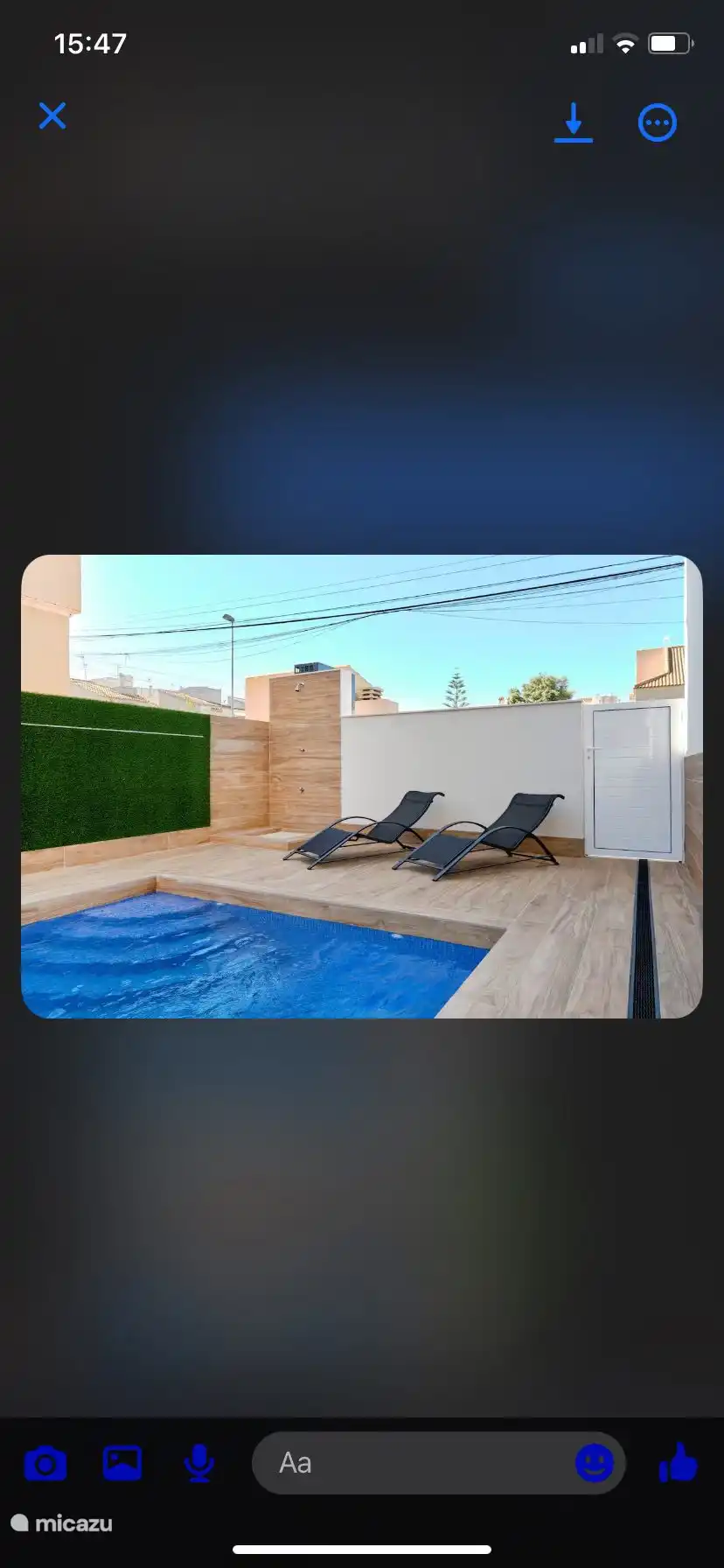 gemeenschappelijk zwembad, verwarmd van +/- april tot oktober