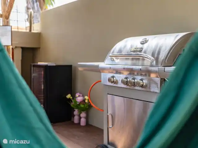 Cas Abou avec piscine en magnésium | Curaçao, Curaçao-Centre, Willemstad - appartement Notre barbecue commun sous la pergola.