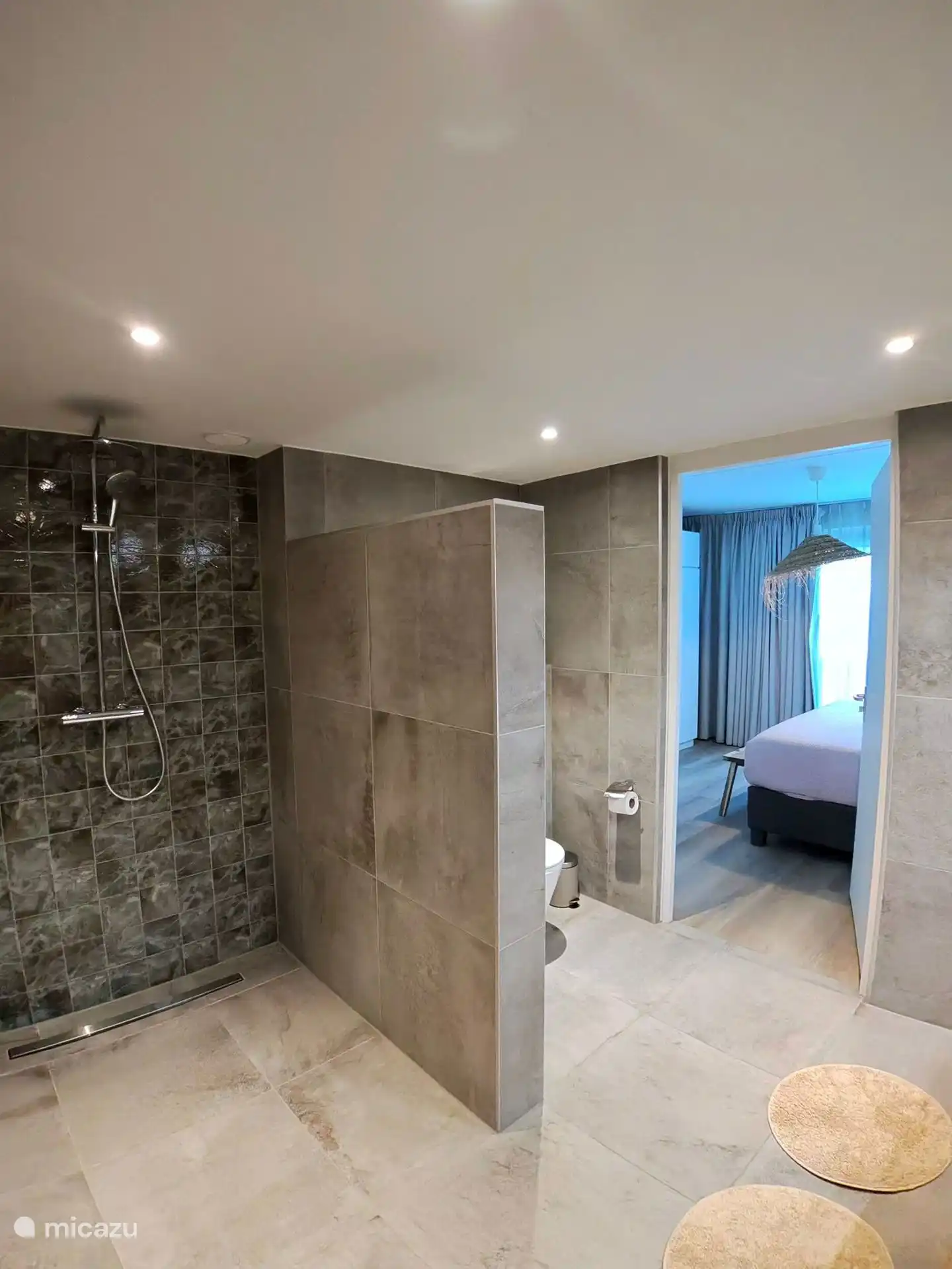 one of the two bathrooms