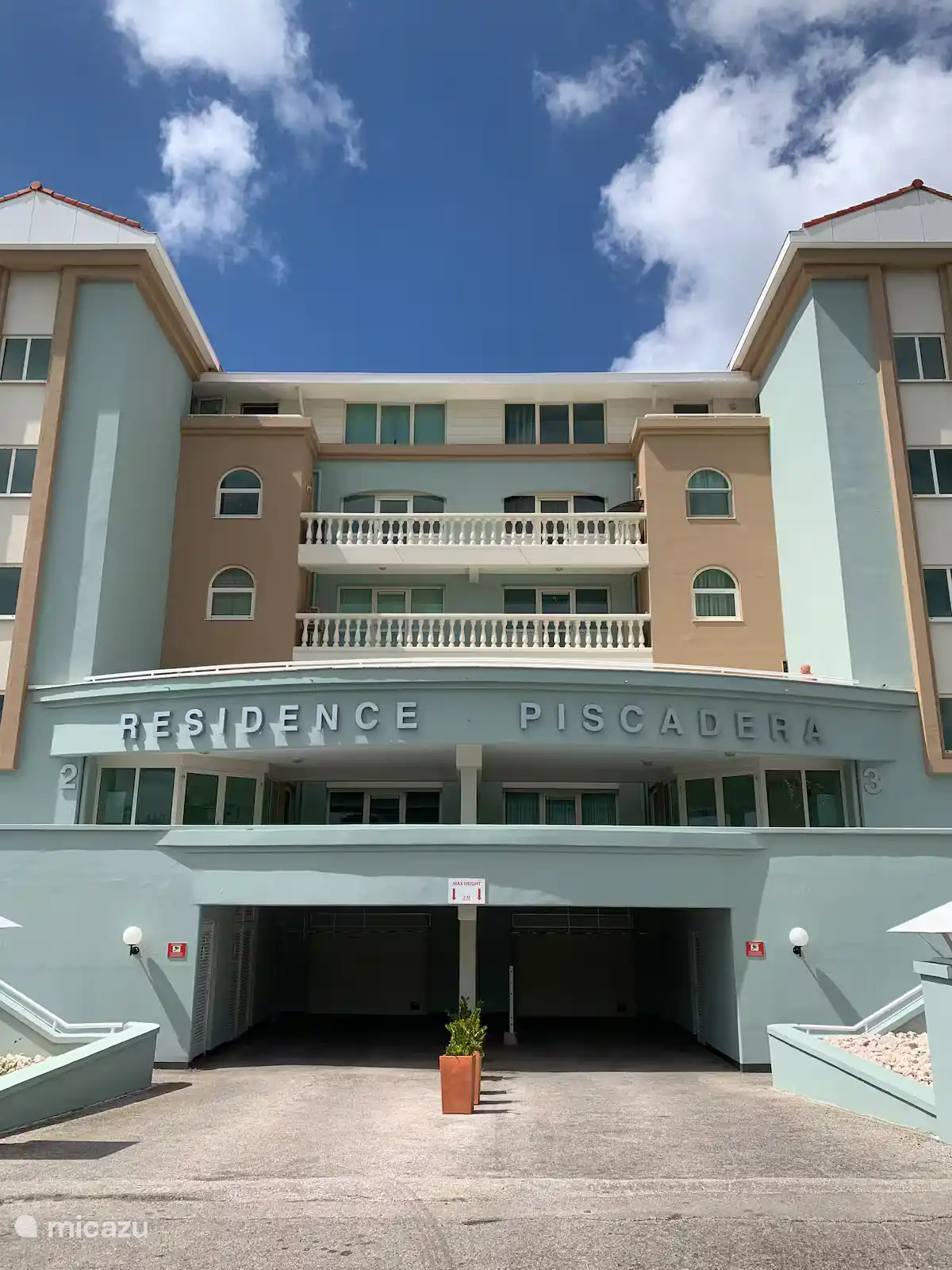 Front view of the complex