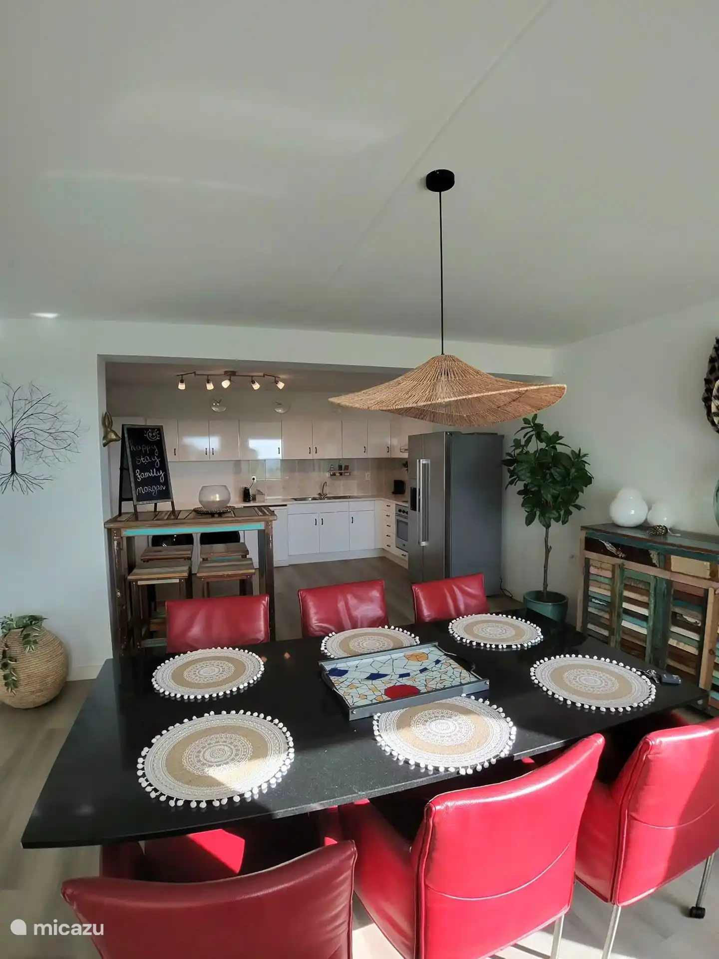 dining space and kitchen