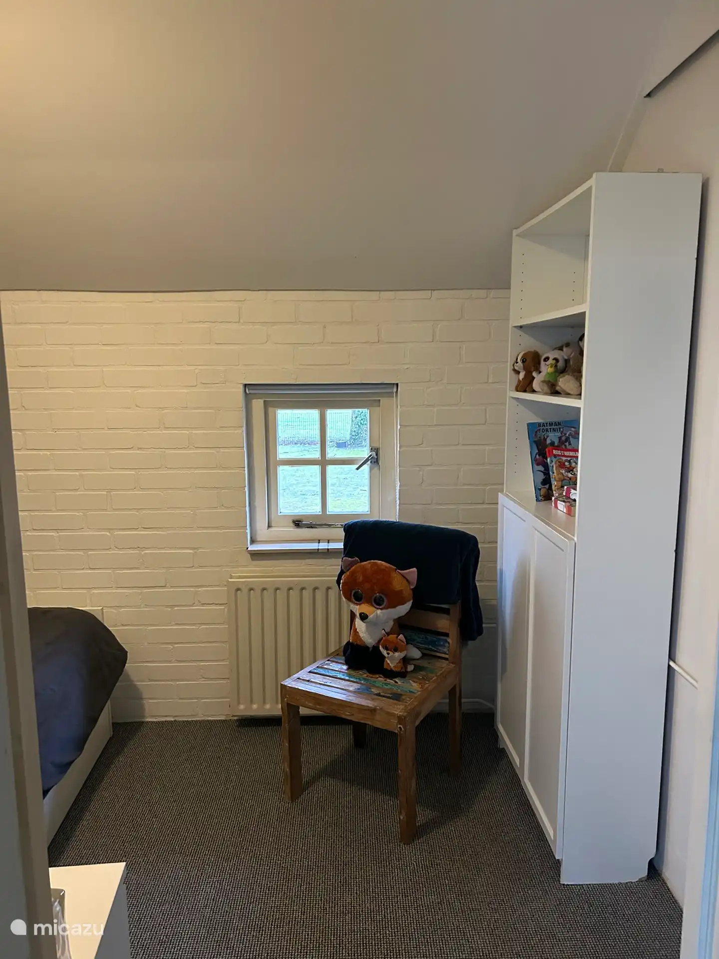 Slaapkamer 3. Met 1 persoonsbed die uit kan geschoven worden tot 2 persoons 