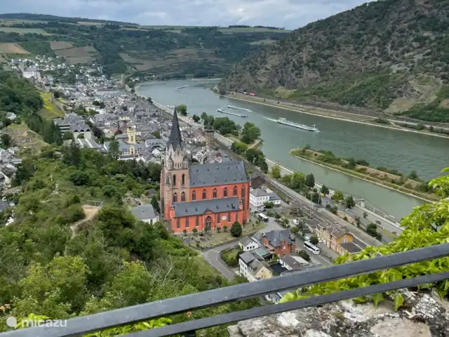 Rheintal en Alemania, Renania-Palatinado, Weyer - chalet vista de Oberwesel