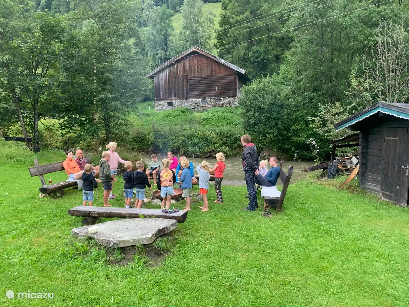 Marshmallows by the river