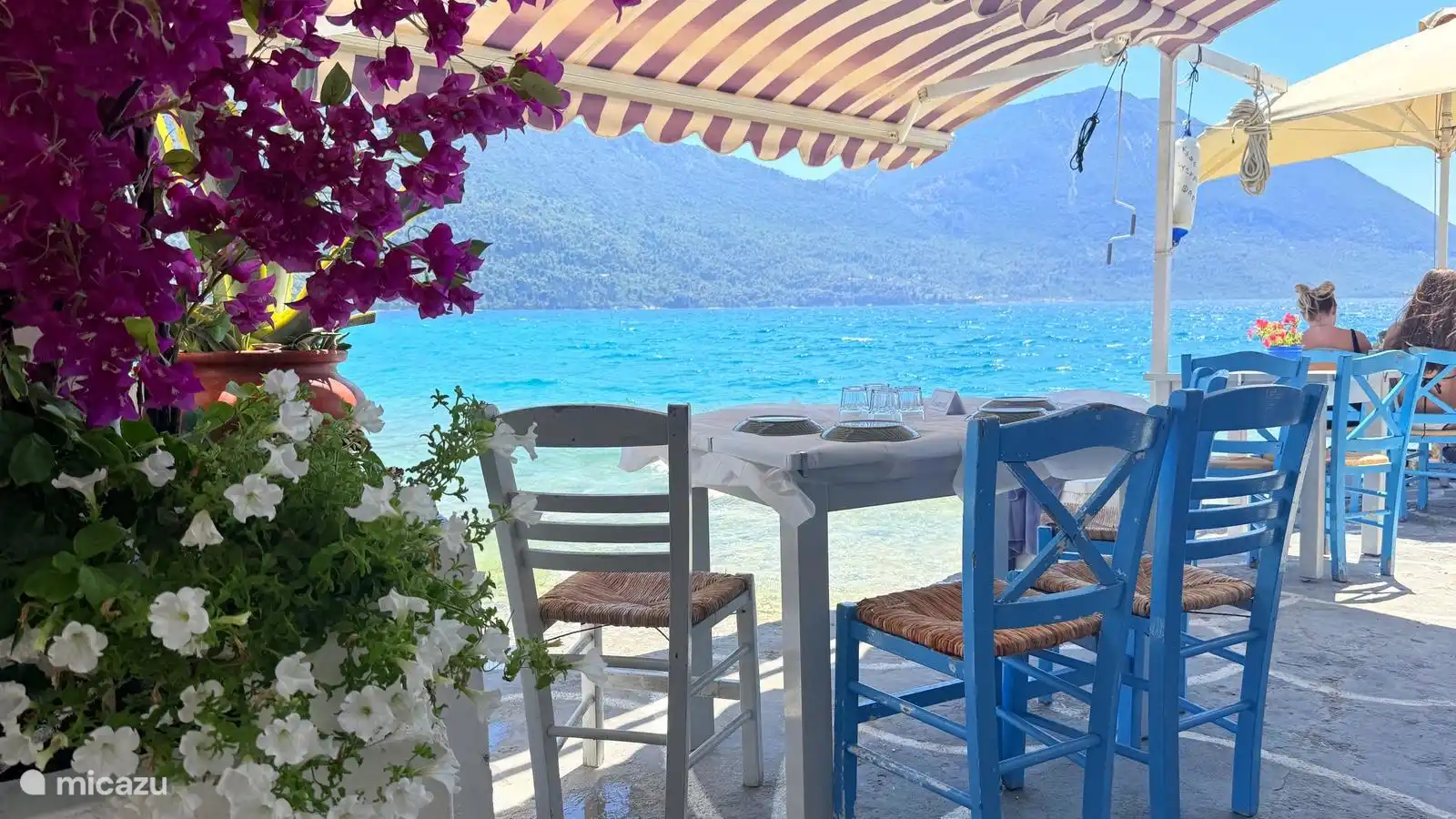 O Faros, a must go in Mytikas town. Fresh caught fish served, the owner goes every morning to catch it and you will see him probably cleaning the fish just there. You can go for a swim just there