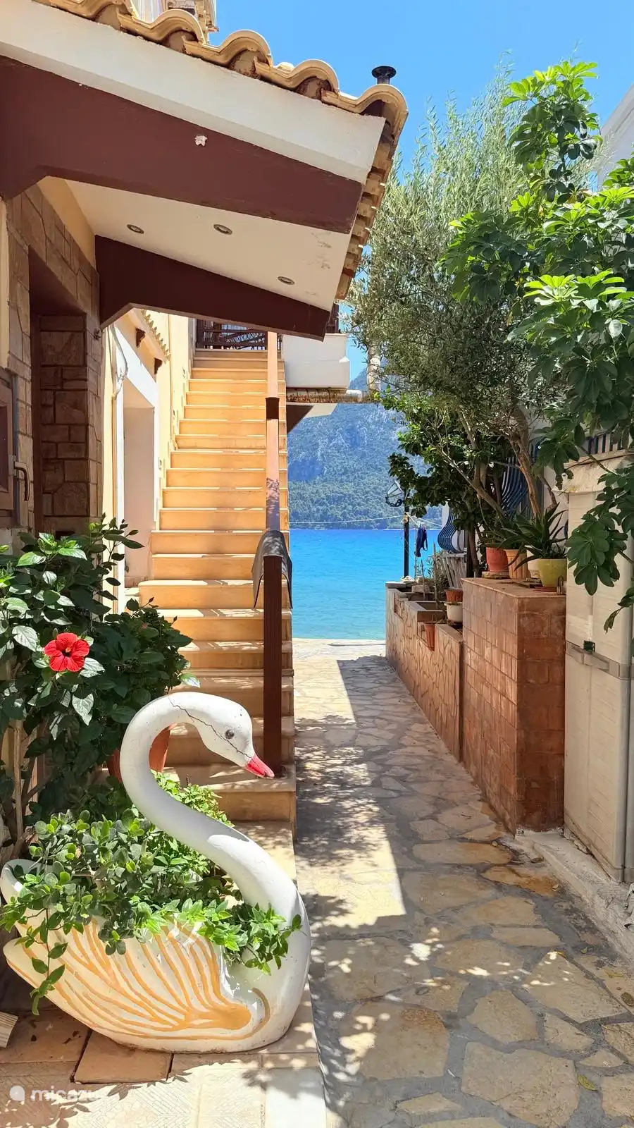 Mytikas with the island of Kalamos in front, is only at 20 m drive from the villa, go for a stroll to this small village by the sea and enjoy some food by the water in the few restaurants at the front