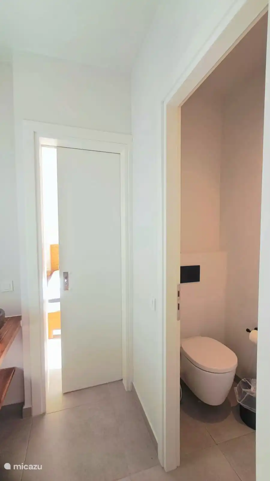 Separated toilet in the shared toilet