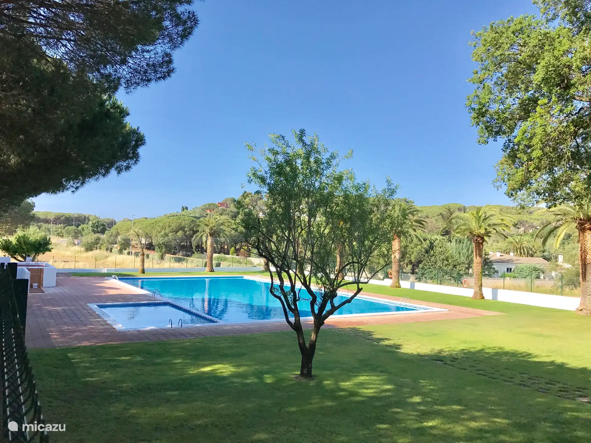 Schwimmbad mit Planschbecken.