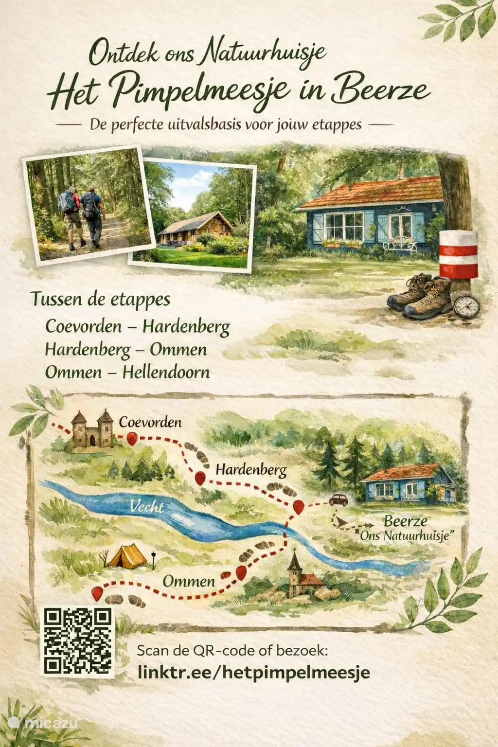 Perfecte uitvalbasis voor meerdere etappes van het pieterpad