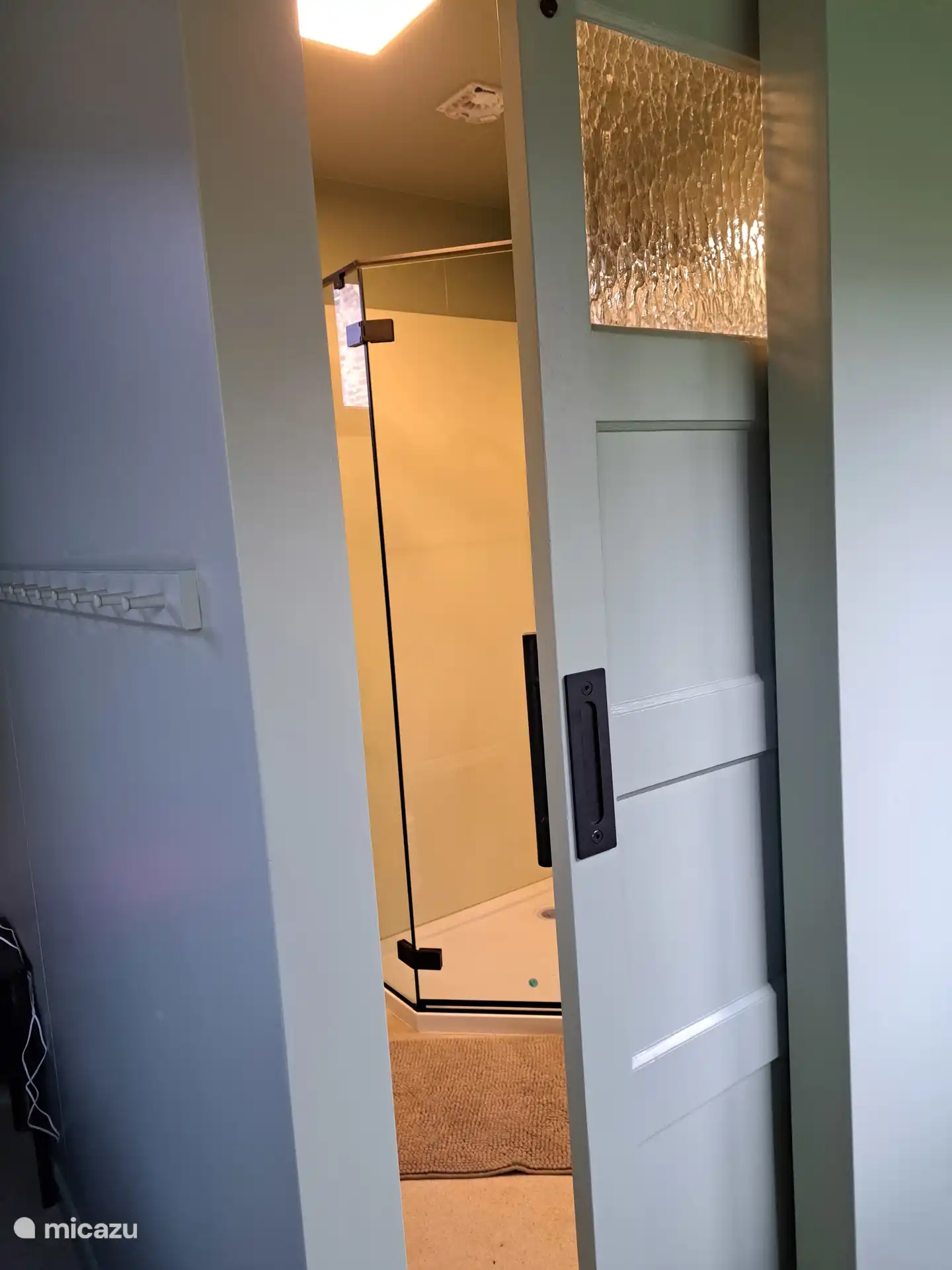 sliding door to bathroom
