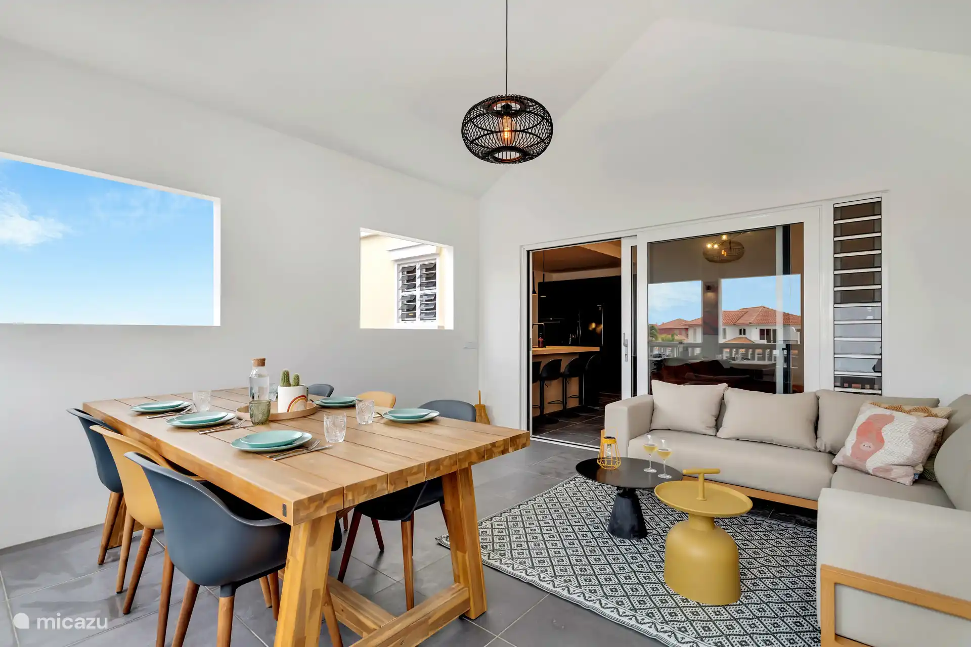 Windsurfen, Bonaire, Bonaire, Kralendijk, geschakelde woning  Watervillas 90B