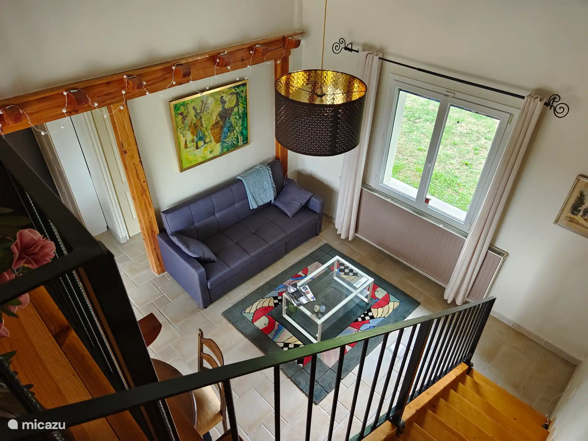 Wohnraum vom Hochparterre aus gesehen