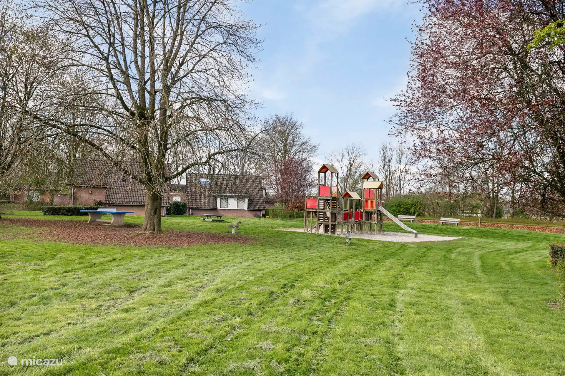 Playground directly adjacent to private terrace. 
